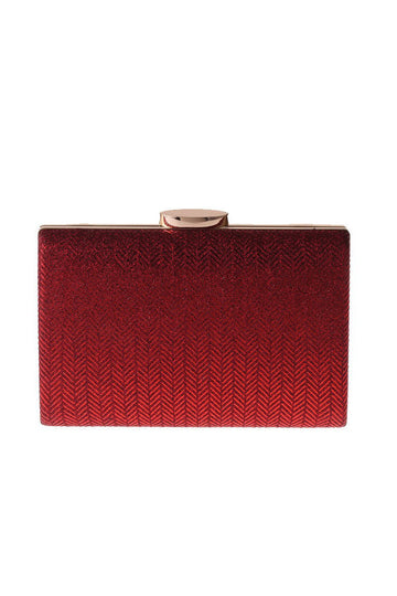 Bolso de mano cuadrado rojo simple